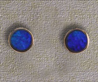 Inlaid Opal Stud Earrings IE05
