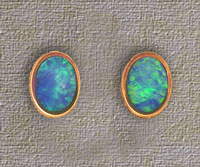 Inlaid Opal Stud Earrings IE07