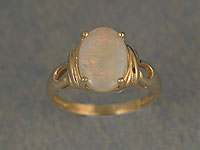 Solid White Opal Ring OR08