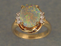 Fine Quality Crystal Opal Ring OR19